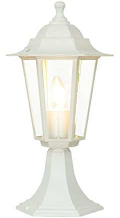 Licht-Erlebnisse Lampione da giardino Paris elegante piantana bianco stile antico rustico E27 impermeabile IP44 ideale per esterni: cortile terrazzo