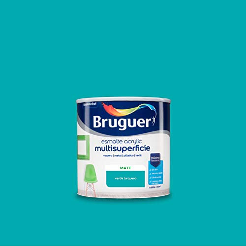 Bruguer Acrylic Multisuperficie Smaltato ad acqua Opaco Verde Turchese 250 ml