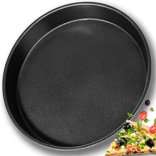 AIMEITE Pizzablech Backblech Antihaftbeschichtet Kuchenbackform Pizzaform Rund Kohlenstoffstahl Pizzablech Antihaft Pizzaform für Backofen (28cm)