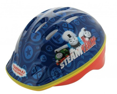 Thomas & FriendsKids Bike Helmet Officially Licensed Character Design Robust EPS Inner Material, Adjustable Size, Ventilated Shell for Cooling Suitable for Head Sizes 48-52cm