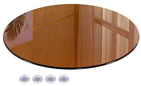 V3VOGUE Glasplatte Rund Tischplatte Wetterfest Gehärtetes Glas Für Esstisch 35 50 60 70 80cm, Outdoor Glastisch Einfach Zu Säubern, Round Glass Panel, Table Top, Tempered Glass DIY Table