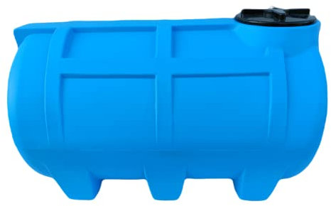 Varile 250L Trinkwassertank Blau | BPA-Frei | integriertes 3/4 Messinggewinde | Made in EU | Lebensmittelgeeignet | Horizontal