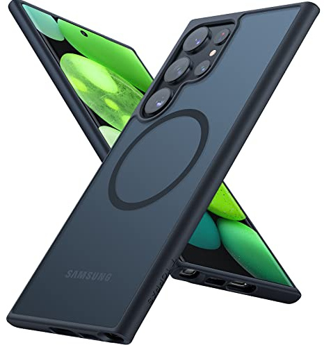 TORRAS Guardian-Mag für Samsung Galaxy S23 Ultra Hülle, Schwarz | (Super Magnetkraft & Militärischer Schutz) Extrem Stoßfest für Samsung S23 Ultra Hülle