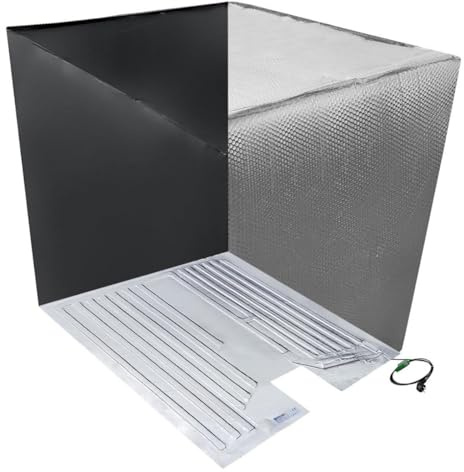REKUBIK IBC Hitze- & Frostschutz +Set Heizmatte + Thermohaube + UV Schutz Folie Temperatur 40°C, Größe 300l IBC (60x80x100cm)