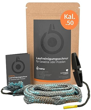 WPW Laufreinigungsschnur für Gewehre als Waffenreinigungsset & Laufreiniger, Kaliber 17/223 / 5,56mm / 243 / 6mm / 264/6,5mm / 270 / 7mm / 7,62mm / 308/30-06 / 8mm / 9mm / 9,3mm / 338/458