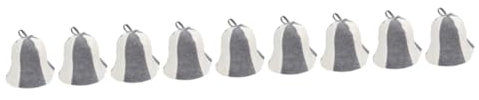 SHERCHPRY 9pcs Men Women Unisex Felt Sauna Hat Comfortable Bathing Shower Steam Cap Thermal Hair Cap Russian Hat Flap Afro Steam Sauna Easy Storage