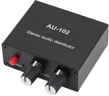 Stereo-Audio-Verstärker, Heim-Zweikanal-Stereo-Sound-Verteiler, Sound-Vorverstärker, Stereo-Sound-Splitter-Box für Lautsprecher, Subwoofer
