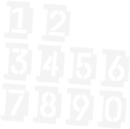 Operitacx 6sätze Wiederverwendbare Zahlenschablonen Für Adressgestaltung Teiliges Für Briefkasten Tür Und Straßennummern Präzises Malen Mit Interlocking Design