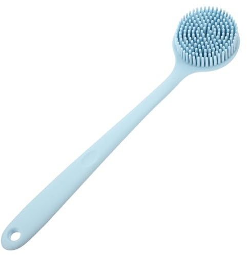 Healvian Silikon Badebürste 15 Zoll Rücken-Schrubber Mit Langem Griff Doppelseitig Für Effektives Peeling Und Sanfte Körperpflege in Dusche Und Bad