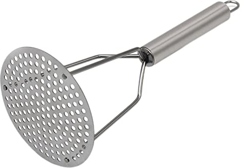 Heavy-Duty Potato Ricer, Handheld Potato Masher Tool, Stainless Steel Potato Crusher, Stainless Steel Non-Stick Nylon Mesher Food Masher Cooking Tool Kitchen for Smooth Mashed Potatoes