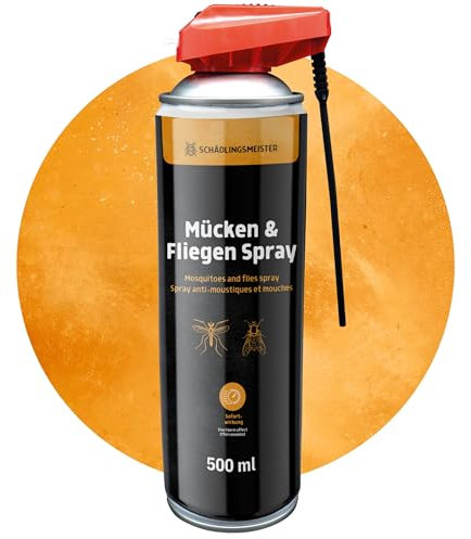 Spray antizanzare – 500 ml – con beccuccio a trombetta – anti zanzare – insetticida – contro le zanzare – spray antizanzarem, zanzare insetti – Prodotto in Germania