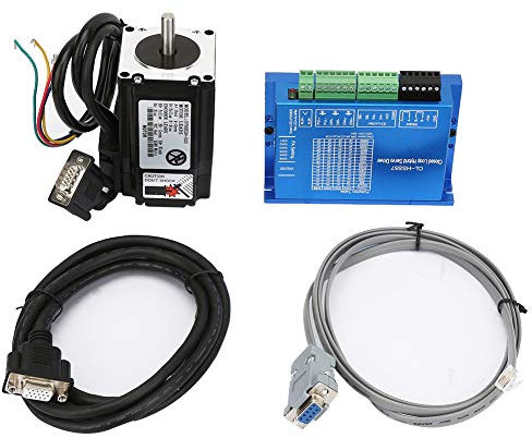 NDNCZDHC 57HSE2N-D25 Closed Loop Stepper Motor Kit DC24-50V 2N.m 4A Hybrid Servo Stepper Motor with Driver, Connecting Cables