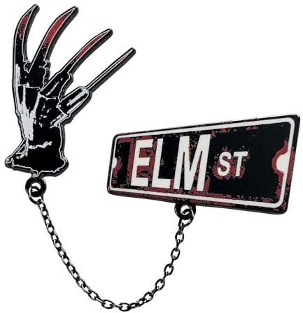 A Nightmare on Elm Street Pin Badge Set – Limited Edition Horror Collectible – Official Freddy Krueger Enamel Pins for Fans and Horror Movie Memorabilia Collections