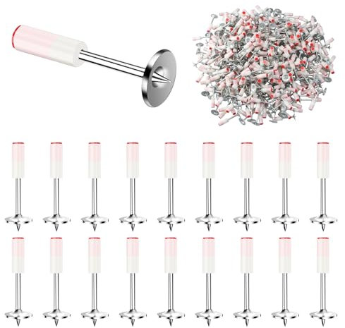 200 Pezzi Chiodi per Sparachiodi, Diametro 7,3 mm Chiodi per Pistola Sparachiodi, Acciaio Spara Chiodi per Cemento e Ferro, Strumento di Fissaggio per Unghie per Muro e Soffitto