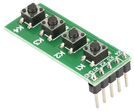 Universal 4-Key Button Switch Module Keyboard Board, for Mini Breadboard, Suitable for Various MCUs