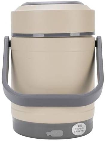 Pentola termica da 2 litri, pentola da campeggio portatile USB con coperchio di bloccaggio a tenuta stagna, pentola termica sottovuoto in acciaio inossidabile, contenitore per