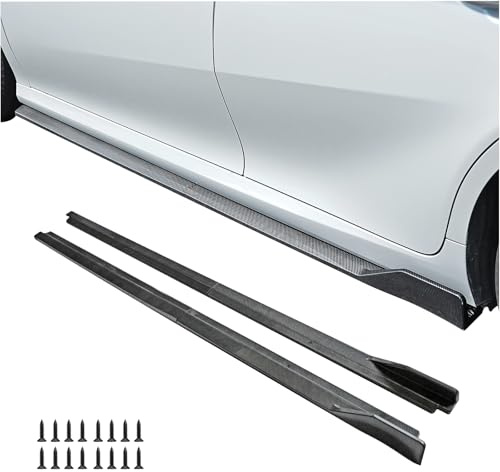 Axinda Car Side Skirts for Toyota Camry SE, XSE, LE, XLE 2018 2019 2020 2021 2022 2023 2024 2025, ABS, Exterior Accessories, Camry Accessory, Side Skirt, 2 PCS (Side Skirts-Carbon Fiber Pattern)