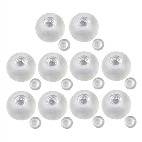 Leere Stressbälle zum Selbermachen, milchig, blanko, mit Flaschenverschluss, Vakuum-Stressball zum Häkeln und Basteln, 10 Stück