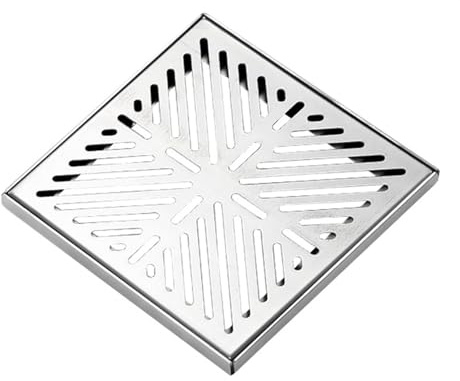 Grille De Puisard Carrée En Acier Inoxydable 304 Pour Système De Drainage De Tranchée Extérieur, Couvercle De Puits Décoratif Pour Cour Et Allée, Disponible En Tailles De（Style 3-Lxwxh-20X20X1.3Cm）