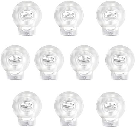 Nzexlyva 10 Stück Knebel für Kordelzüge, Raffrollo-Clips, Federschnurverschluss, Einzelloch, elastische Kordelversteller, Kugelfeder-Knebelstopper für Schnürsenkel, Tasche, Kordelzug, Kleidung