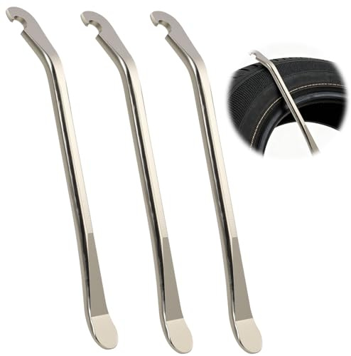 3 PCS Bicycle Tire Lever, Tyre Levers for Bicycles, Repair Tools, Stainless Steel Tyre Spoon Changing Tool for Easy Bike Tire Repair, Durable, and Portable Bike Tire Levers for Quick Flat Tire Fixes