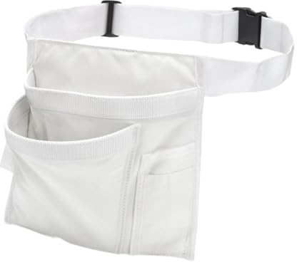 Colcolo Tool Belt Waist Apron Garden Tool Apron Heavy Duty Tools Organizer for Construction Workers Men and Women Plumbers Farmers, White