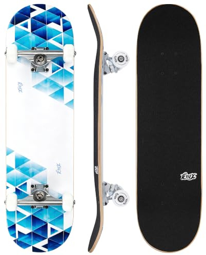 KMX Komplett Nybörjarskateboard (Cool Blå Geometrisk)