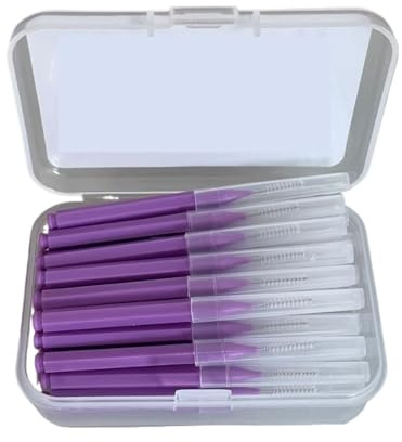 Interdentalborste 30 st mellantandborstar rengöringsmedel tandborste (0,7 mm lila)