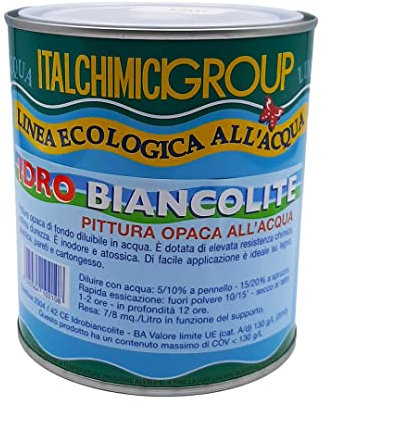Idrobiancolite pittura biancolite 750ml ad acqua atossica legno plastica 73658