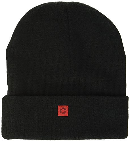 MasterDis MSTRDS Letter Cuff Knit Beanie Mütze, Schwarz, One Size
