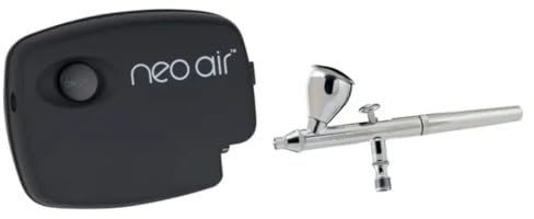 Iwata Neo Air Compressor Upgrade: Portable, 1-15 PSI, 3-Speed Control, AC Adapter with Universal Plugs