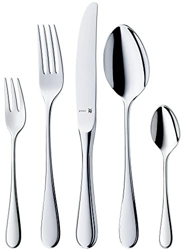 WMF Kent Besteck Set 12 Personen, Essbesteck 60 teilig, Monobloc-Messer, Cromargan Protect Edelstahl poliert, kratzbeständig, spülmaschinenfest