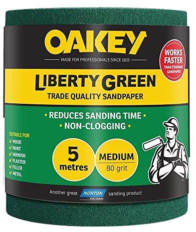 Liberty Green Sanding Roll 115mm x 5m Medium 80g