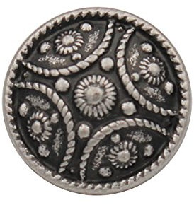 wunderschöne Silber antik Metall Knöpfe Jacke Trachten Dirndl Trachtenjacke Made in Germany 17mm (5 Stück)