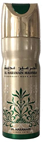 Al Haramain Perfumes Madinah Déodorant 200 ml | Spray corporel pour femme | Parfum frais