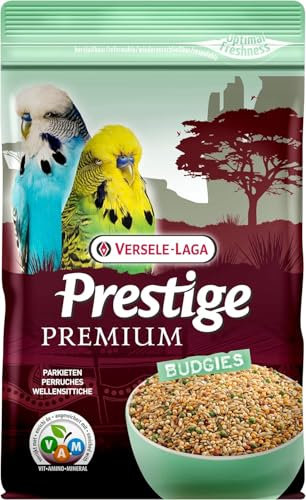 Versele-Laga Prestige Premium Budgies | 800 g | Mezcla de Semillas enriquecida con gránulos extruidos VAM - Periquitos | Puede Utilizarse como alimento básico