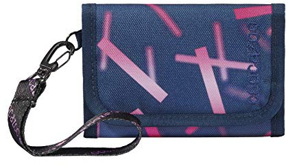 coocazoo Geldbeutel AnyPenny „Cyber Pink“, rosa-blau, Portemonnaie mit Sichtfenster innen & außen, Münzfach, viele Kartenfächer, Klettverschluss, für Mädchen