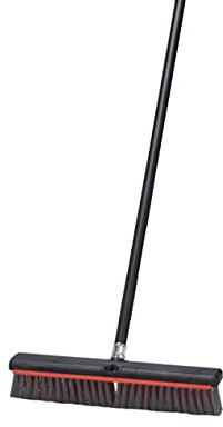 Clim Profesional Cepillo de Barrendero 2 en 1 con Mango y Haragán, Negro | Para Recoger Agua, 75 cm, Incluye Mango Metálico, 140 cms