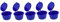 5 x 50 ml Reusable Coffee Capsule Coffee Filter Cup Coffee Pod with Spoon for Dolce Gusto Coffee Machine (Sapphire)