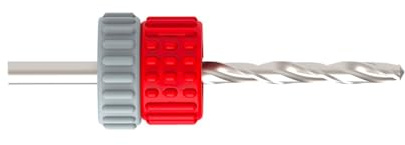 TIVOLY - Set di 3 stop per foratura in plastica (ABS) - Regolabili senza attrezzi - Per punte da Ø 3 a 12 mm