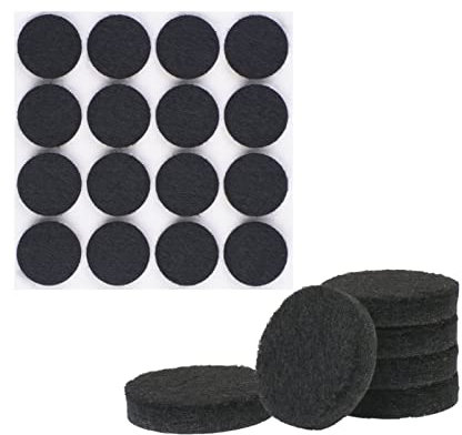 VABNEER 48 Pièces Patins en Feutre, 30mm Noir Auto-adhésifs Protecteur de Sol Tampon Feutre, 5mm D'épaisseur, Patins pour Meubles pour Pieds de Meubles (Rond, 30mm)