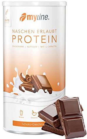 Myline Protein Shake Eiweißpulver viele Geschmacksrichtungen 400g + Maßband (Schokolade)