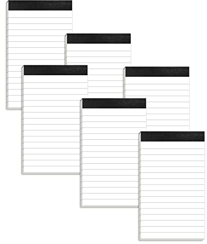 6 Pack Small Notepads Refills Memo Pads 3 x 5 Inch Lined Writing Note Pads with 30 Sheets Note Pad Paper in Each Pad Mini Pocket Notebook Refills for Taking Notes and Reminders Organization Planning