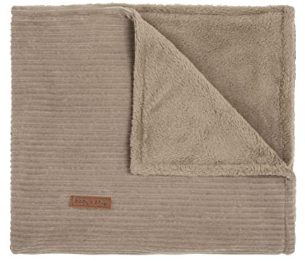 Baby's Only - Babydecke Sense - Kuscheldecke für Babywiege - Mit Teddyfutter - Baby Decke aus Baumwolle - Für Jungen und Mädchen - 70x95 cm - Clay