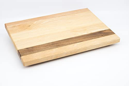 Schneidebrett 34x24cm massiv 25mm (Esche/Nussbaum)