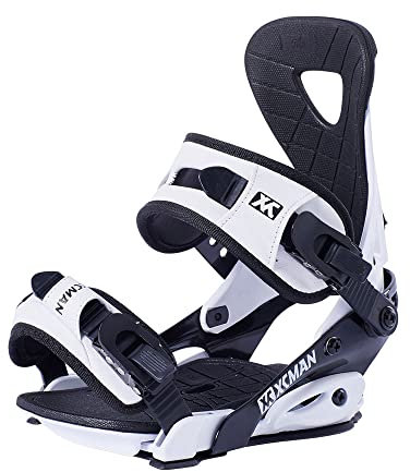 XCMAN Outdoors All-Mountain Snowboard Bindung | Boot US Größe 6-9 (Schwarz Weiß, M)