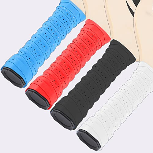 SAVITA 4 Stück Grip Tape Tennisschläger, Pickleball Schlägerband Griffband Tennisschläger Feuchtigkeitstransport Bequem Ersatz-Griffband Griffband für Pickle-Ball-Paddel