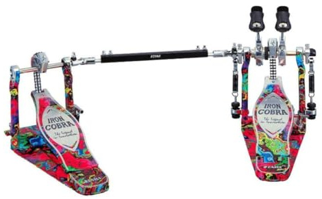 Tama HP900PWMPR Doppelpedal Iron Cobra Power Glide Psychedelic Rainbow - Doppelfußmaschine