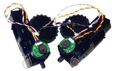 Rueda izquierda derecha 。 Robot aspirador, Compatible con Conga 。 3090 3092 s3090 Piezas de robot aspirador Las ruedas incluyen motor (Color : L and R wheel)