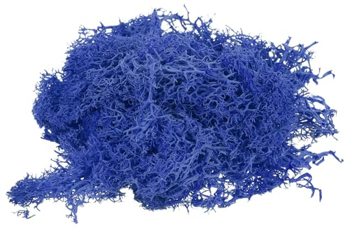 PATIKIL 1.8 OZ Finto Muschio Conservato Renna Muschio Artificiale Muschio Lichene Centrotavola Decoro Finta Muschio per Vaso Piante Natale Artigianato Scuro Blu